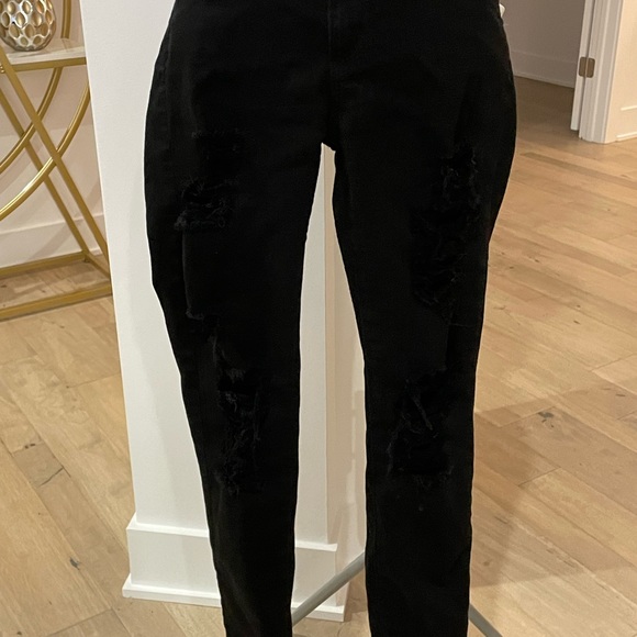 Ag Adriano Goldschmied Denim - AG shredded black jeans